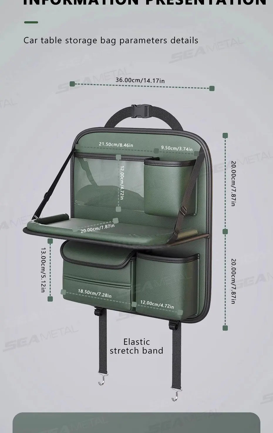 8-in-1 Car Seat Storage Bag