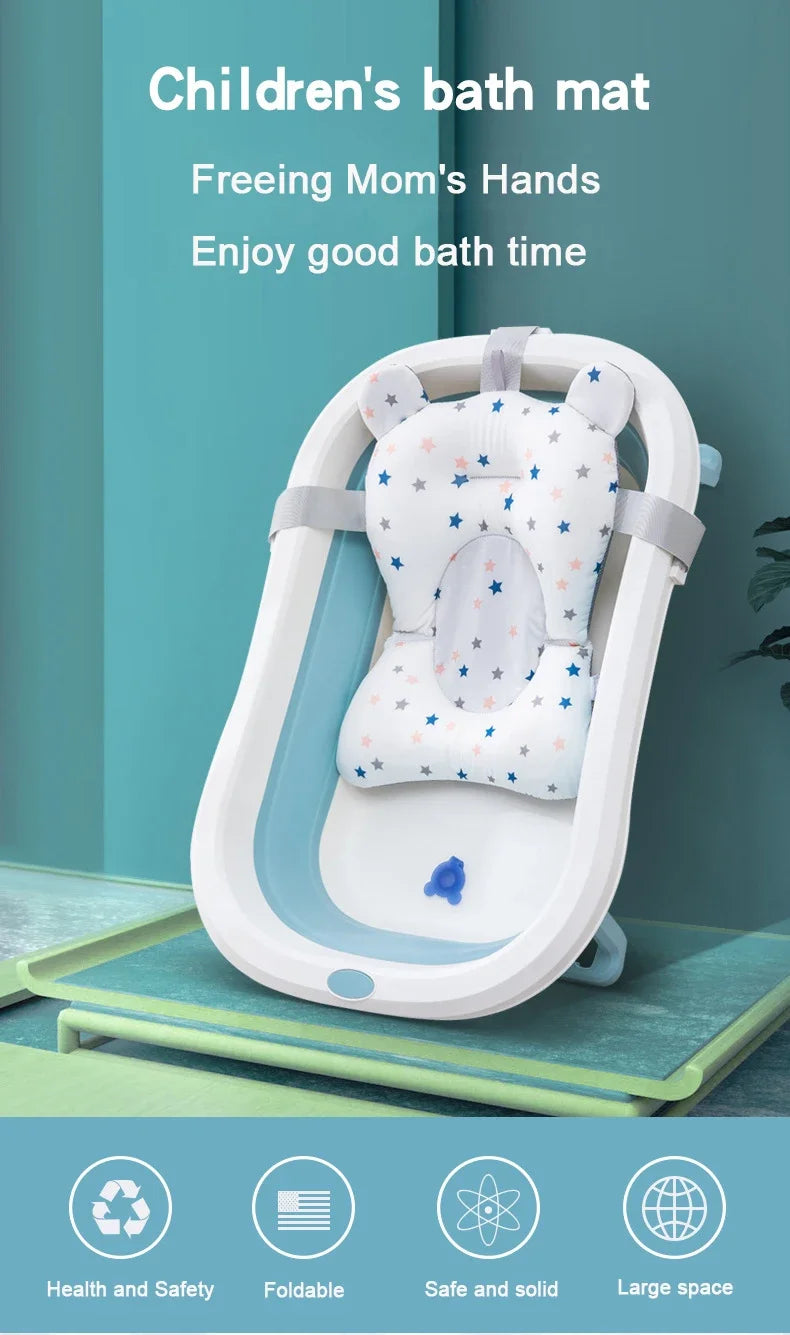 Children Shower Air Cushion Bed Newborn Baby Security Bath Seat Infant Baby Bath Tub Pad Portable Baby Non-Slip Bathtub Mat