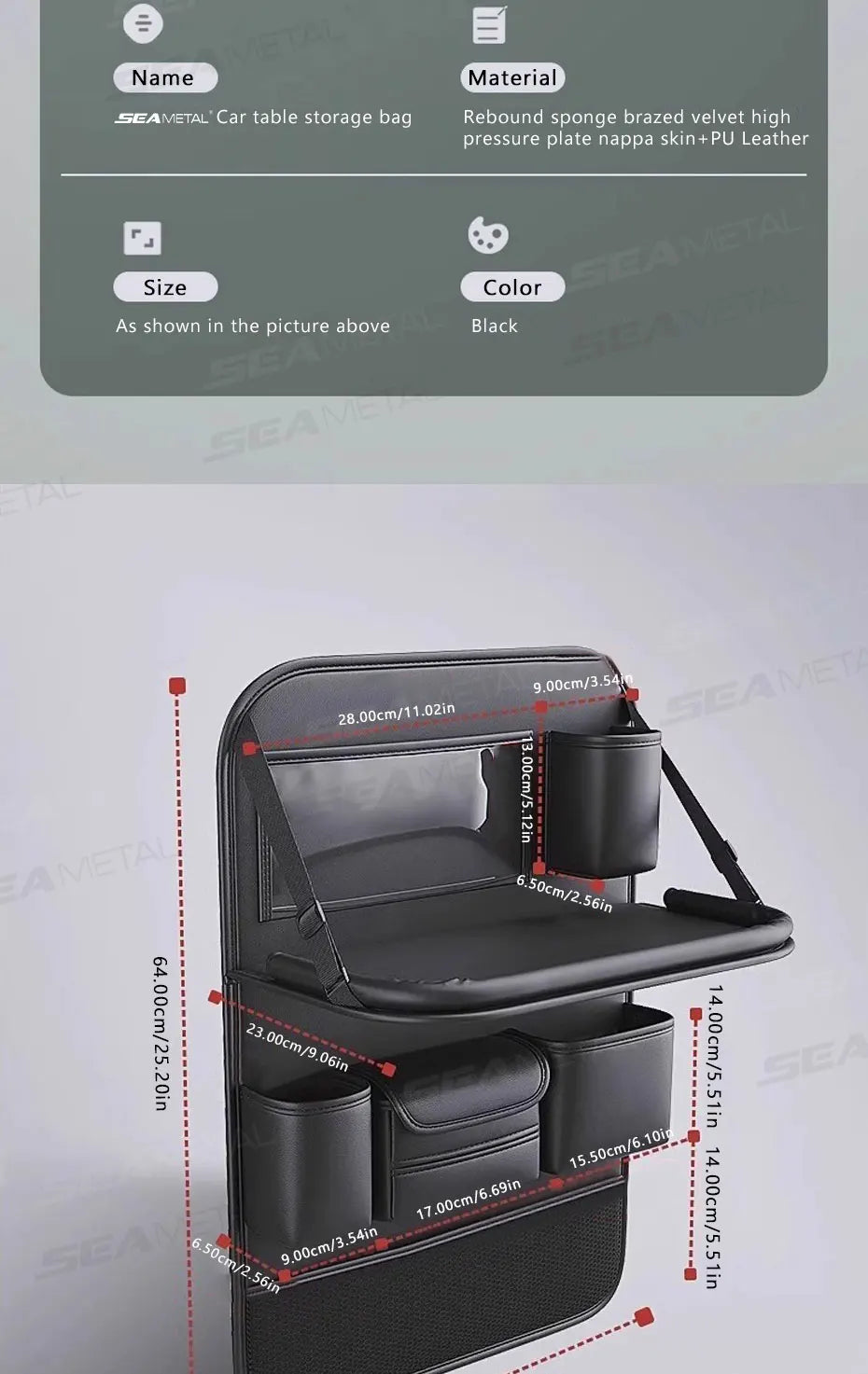 8-in-1 Car Seat Storage Bag