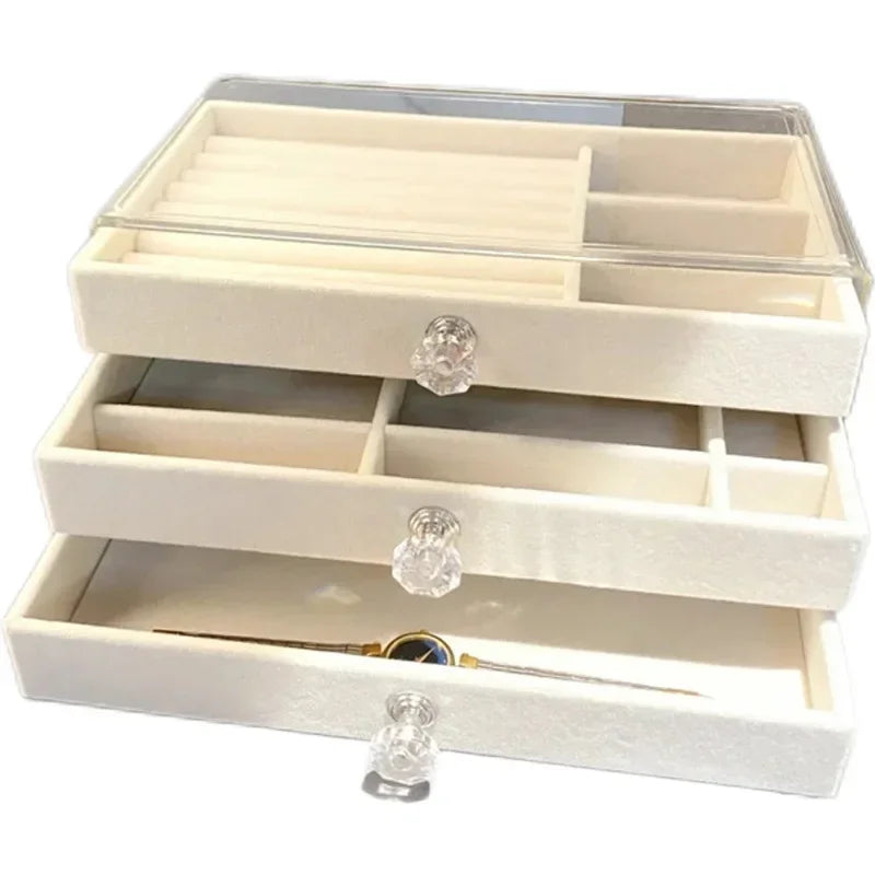 Velvet Acrylic Jewelry Organiser