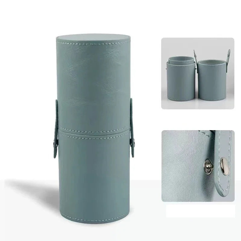 PU Leather Travel Empty Cosmetic Brushes Pen Holder Makeup Artist Bag Brushes Organizer Make Up Tools
