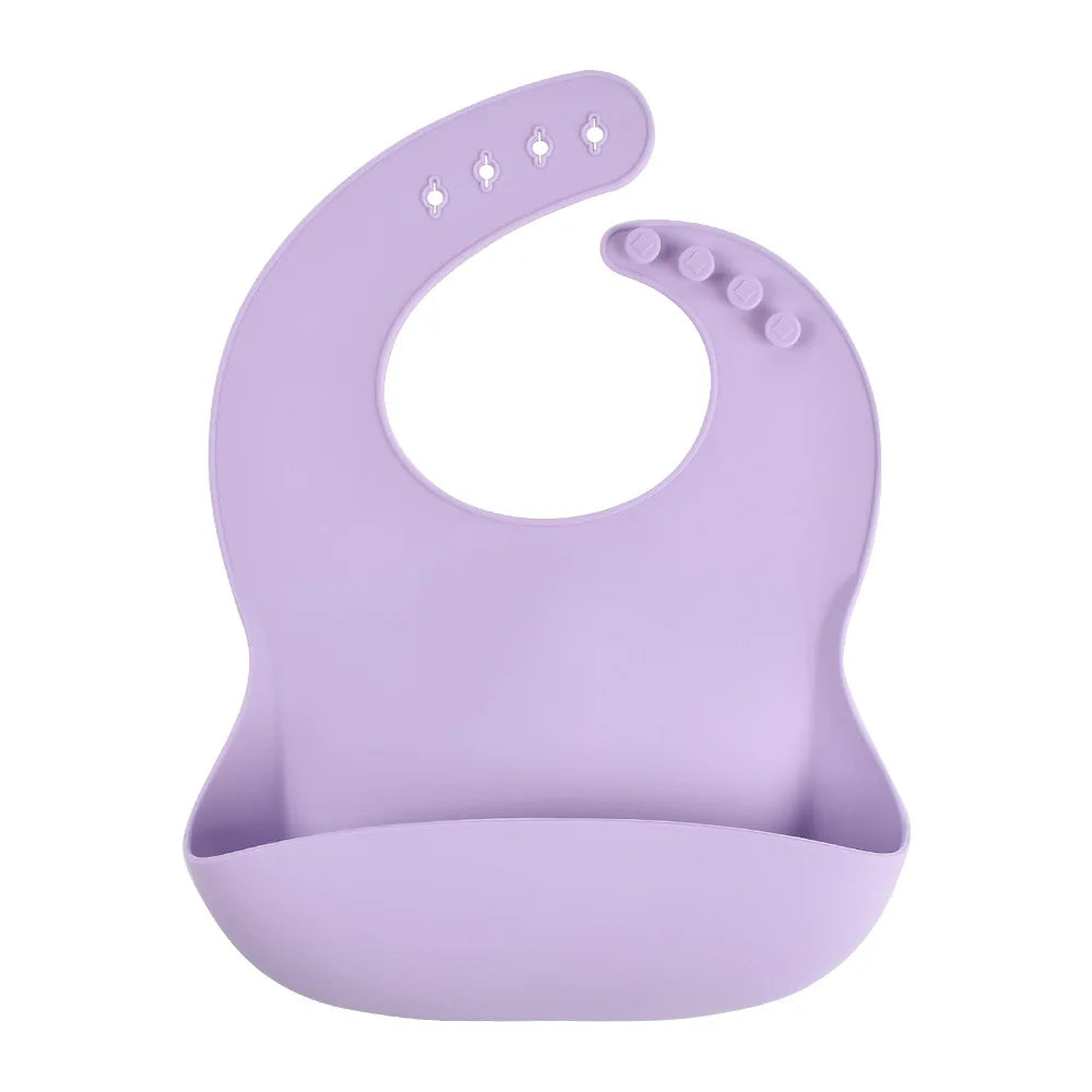 Silicone Bibs for Kids Newborn Candy Baby Feeding Tableware Waterproof Baby Bibs Toddler Breakfast Feedings