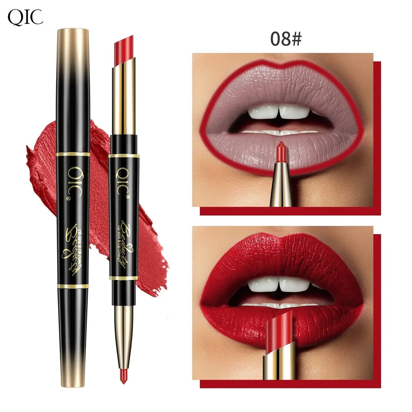 2 In 1 Lip Liner Pencil Matte Lipstick lip liner Long lasting waterproof Makeup For Lip & Eyes Cosmetics Beauty Make up
