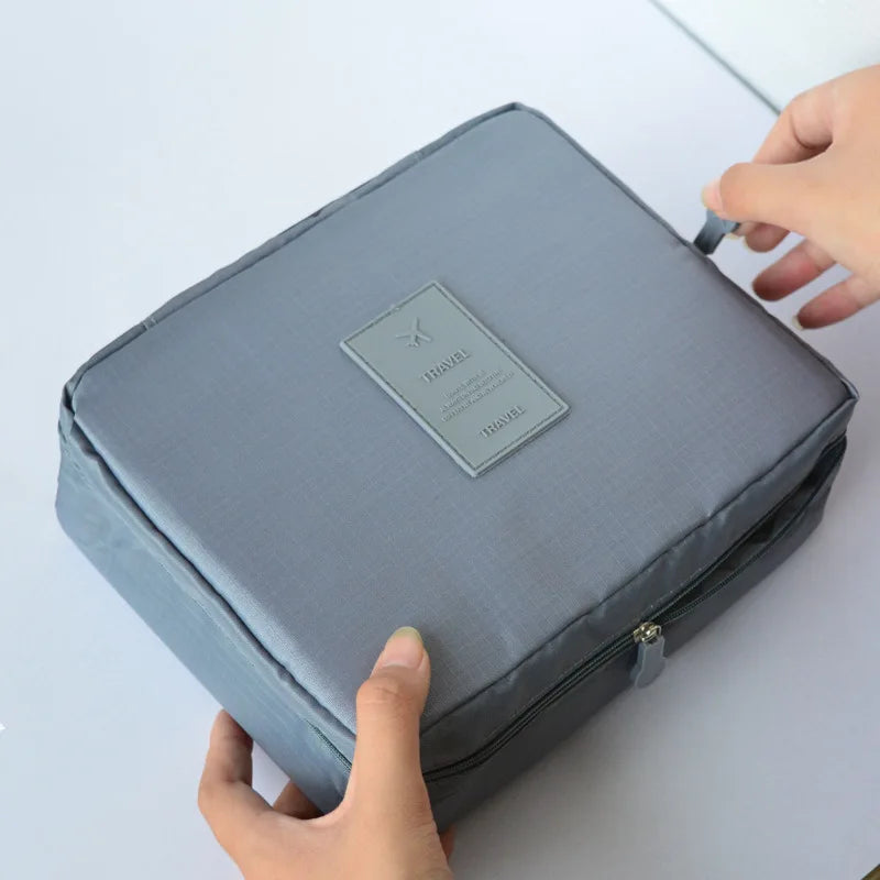 High Capacity Portable Girl Travel Makeup Bag Women's Make up Bag Toiletries Organizer Waterproof Oxford Female Storage Cosmetic