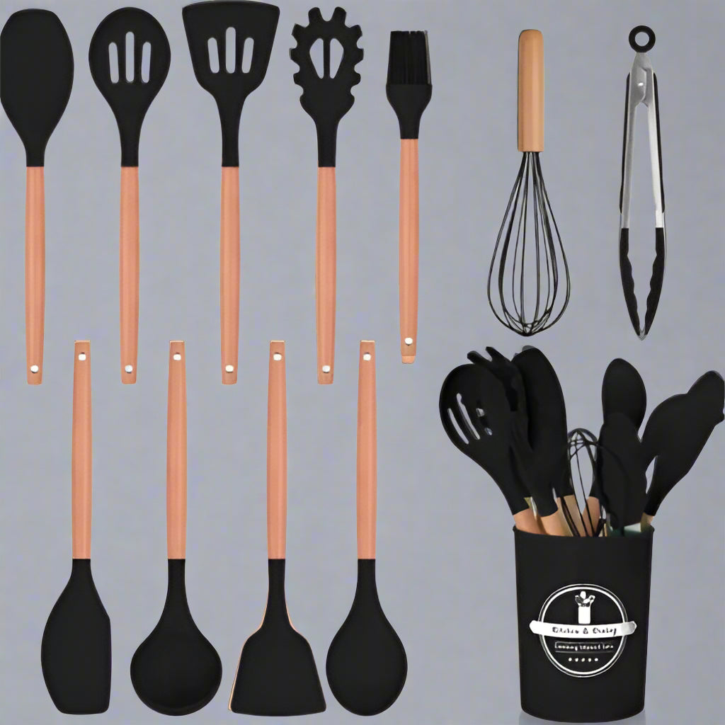 12-Piece Non-stick Silicone Utensil Set for Cooking 