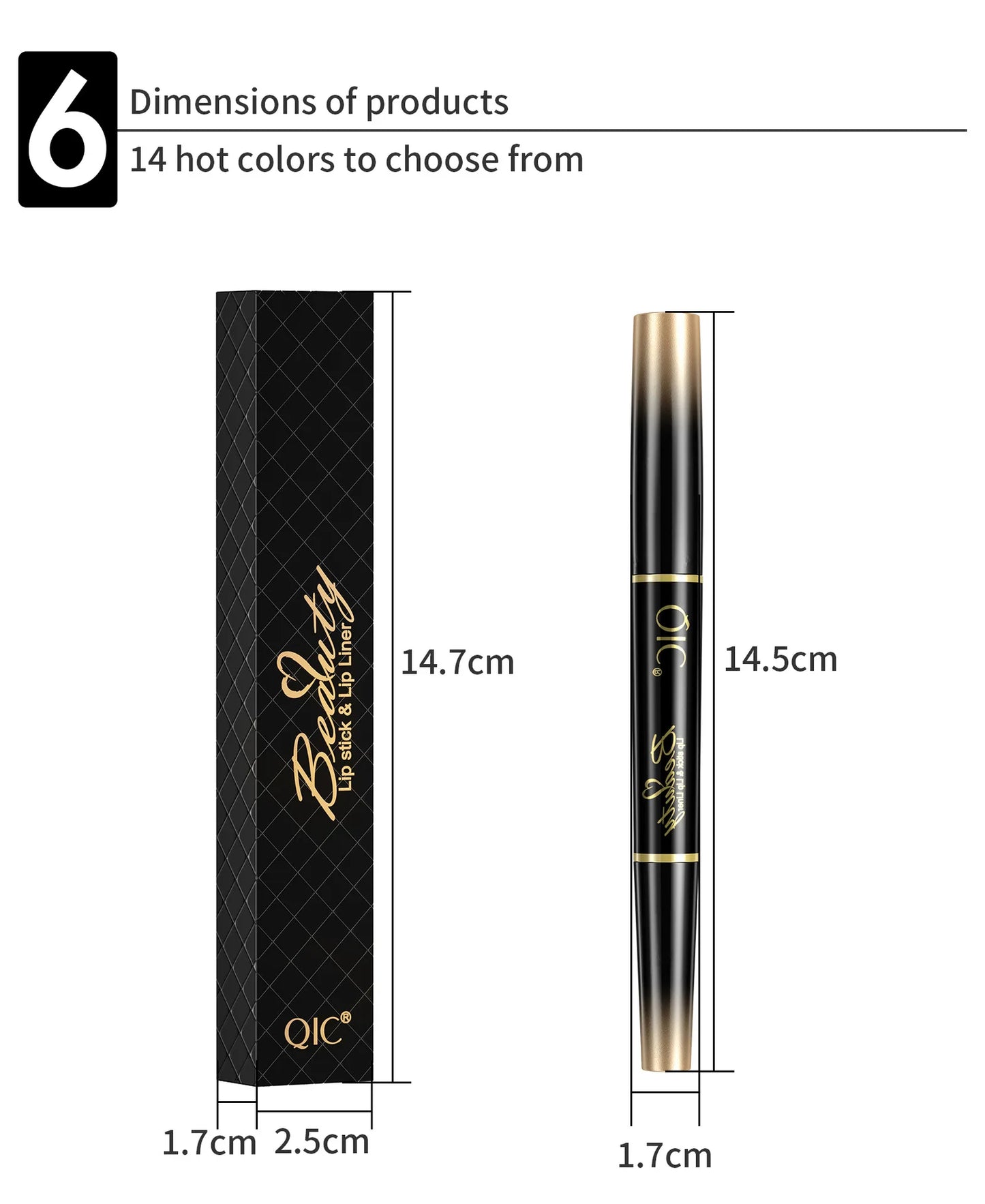 2 In 1 Lip Liner Pencil Matte Lipstick lip liner Long lasting waterproof Makeup For Lip & Eyes Cosmetics Beauty Make up