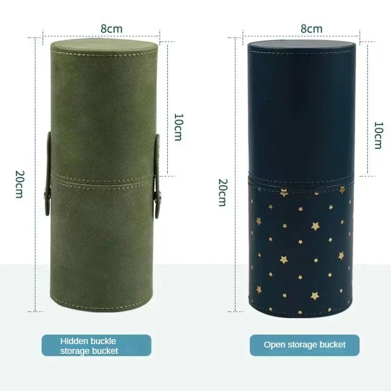 PU Leather Travel Empty Cosmetic Brushes Pen Holder Makeup Artist Bag Brushes Organizer Make Up Tools