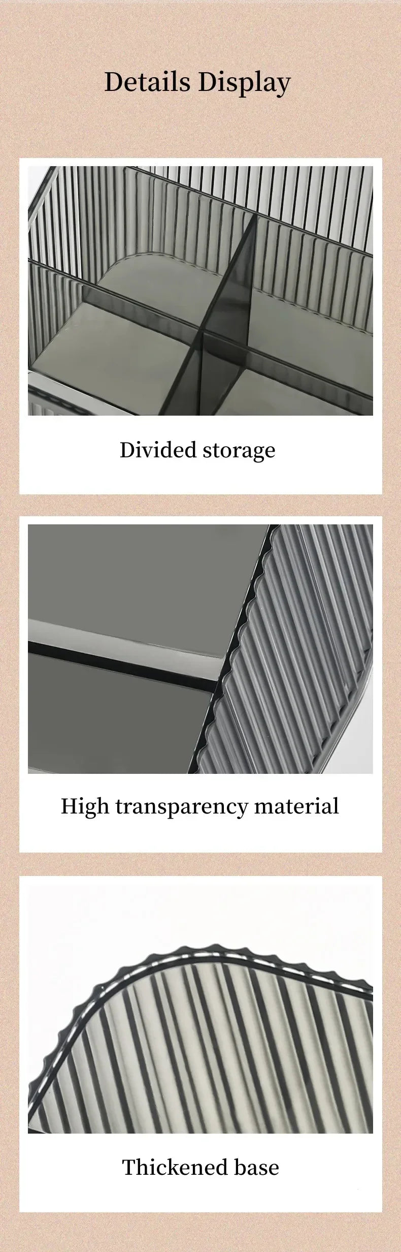 Plastic Makeup Bathroom Storage Box Cosmetic Organizer Desktop Make Up Jewelry Storage Case Sundries Table Container Organizer