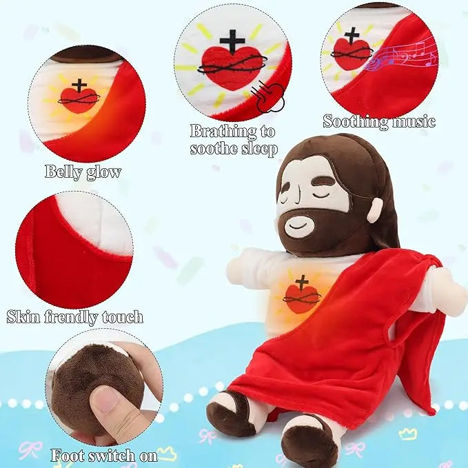 Breathing Jesus Soothing Plush Toy