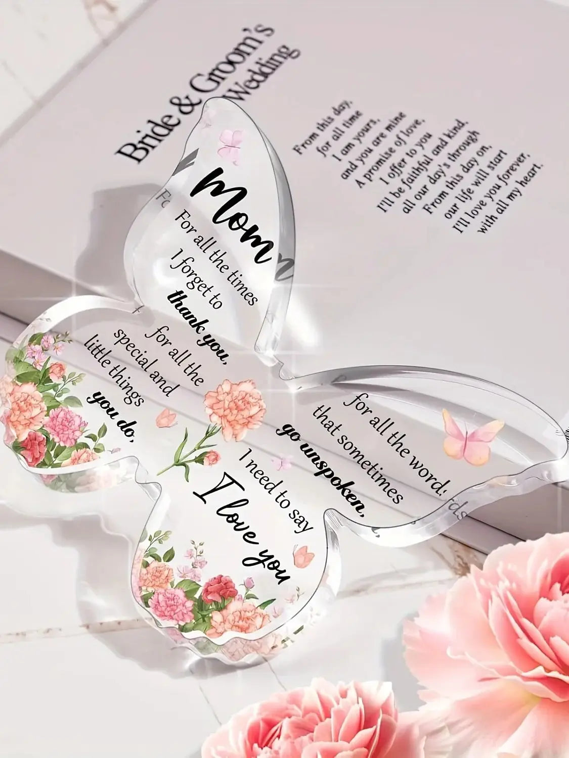 Gifts for Mom, Delicate Mom Birthday Gifts from Daughter Son, Moms Birthday Gift Ideas - Butterfly Acrylic Decorations
