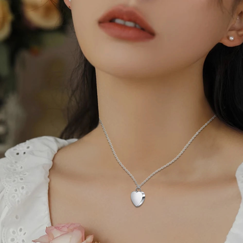 Small Heart Cremation Urn Necklace