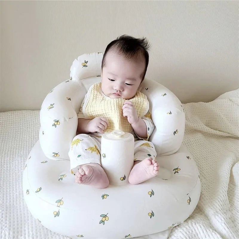 Baby Inflatable Seat Built in Air Pump Infant Back Support Sofa Chair for Sitting Up Portable Baby Shower Chair Floor Seater