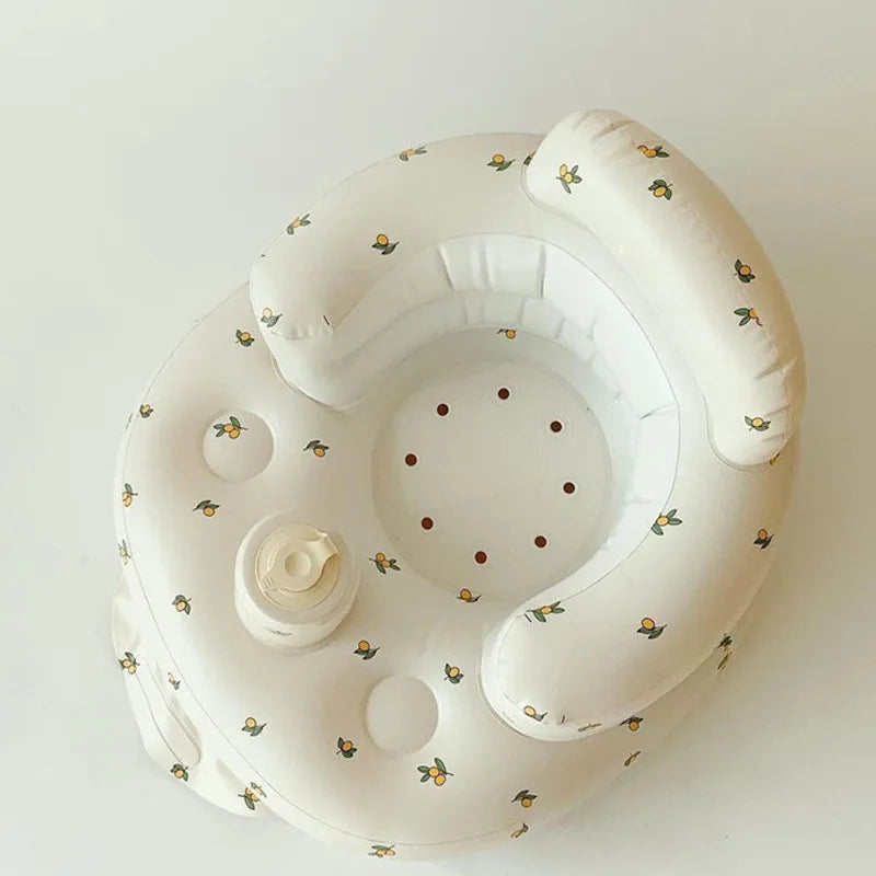 Baby Inflatable Seat Built in Air Pump Infant Back Support Sofa Chair for Sitting Up Portable Baby Shower Chair Floor Seater