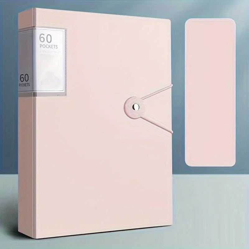 Back-to-School 60-Pocket A4 Folder Durable PP Material Ideal for Organizing Papers Home School Office Storage Waterproof Booklet