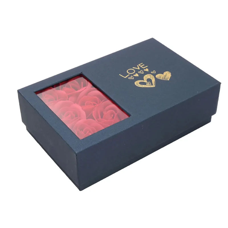 Jewelry Box Immortal Flower Jewelry Box Roses Window Valentine's Day Mother's Day Gift Box Ring Earrings Pendant Necklace Box