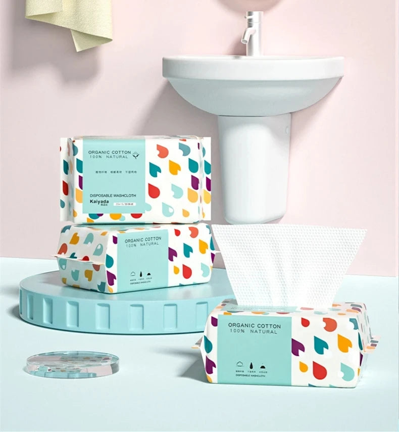 Disposable washcloth Thick Face Towel Make Up Soft Removing Wipes Dry Cleanser Towelettes For Skin Care 100 Counts