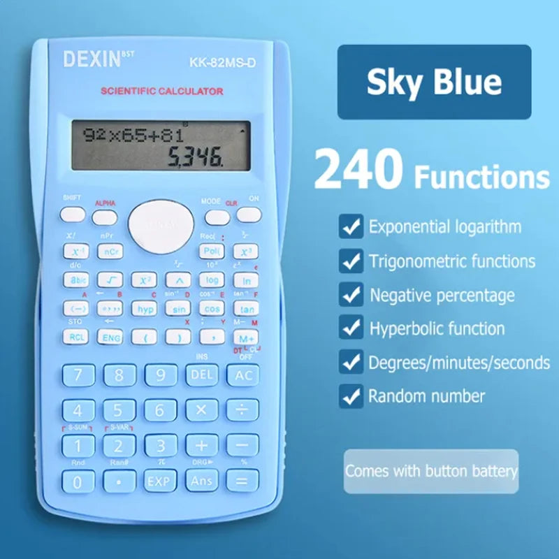 Multifunctional Scientific Calculator, Student, Simple, Portable, Big Screen Function, Stationery, School, Office Supplies