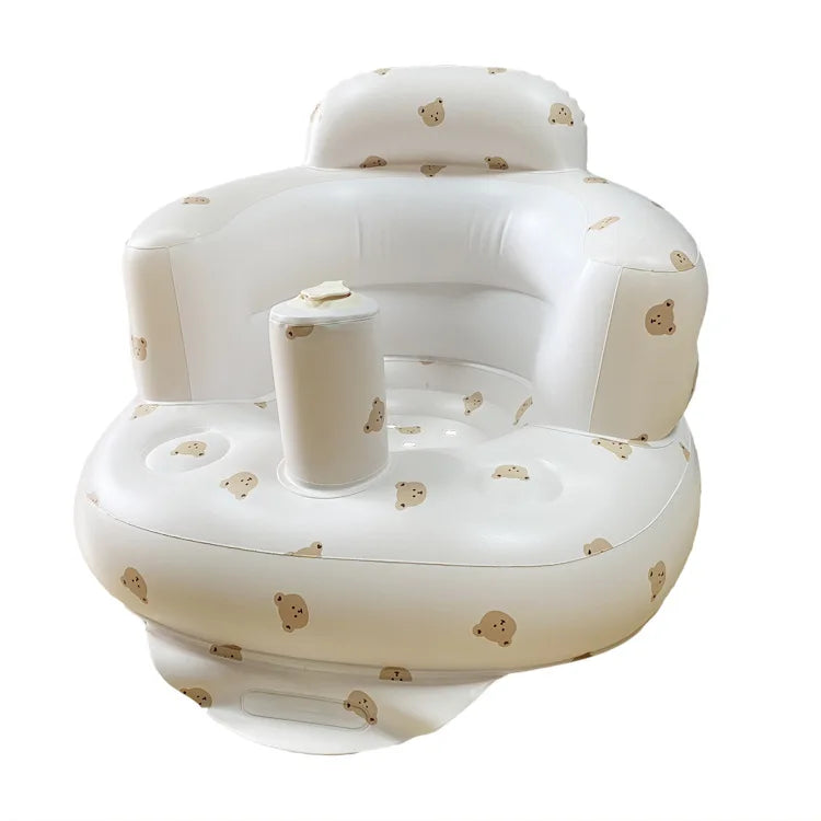 Baby Inflatable Seat Built in Air Pump Infant Back Support Sofa Chair for Sitting Up Portable Baby Shower Chair Floor Seater