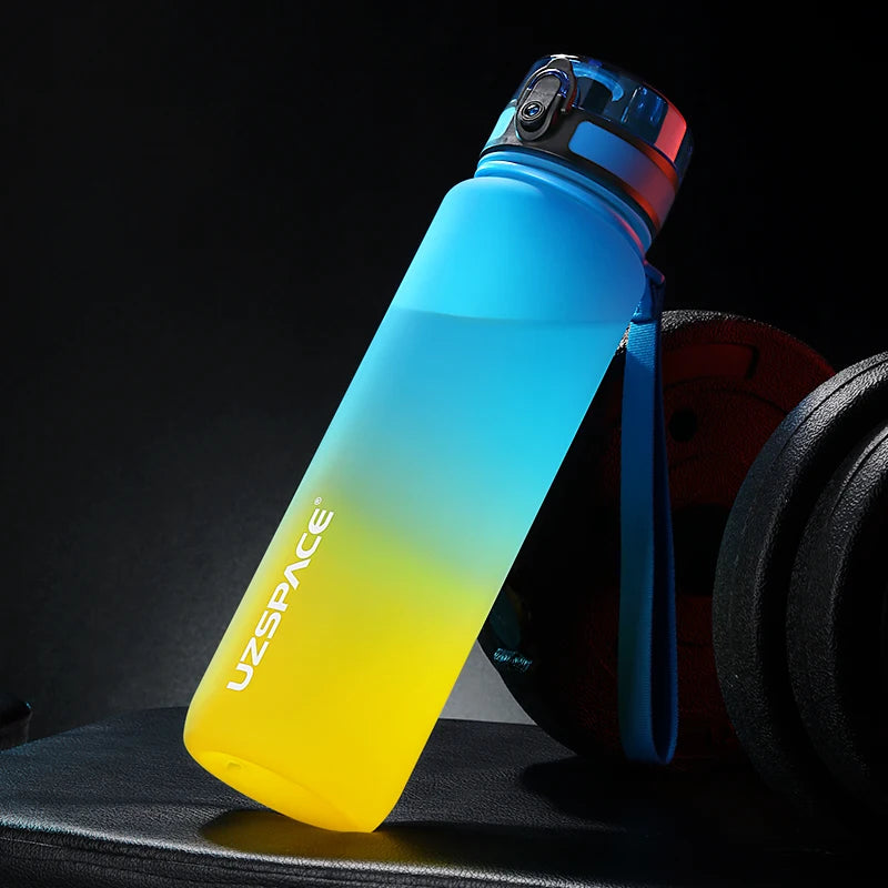UZ Sport Water Bottles BPA Free Portable Leakproof Shaker Bottle Tritan Plastic Drinkware Camping Gym Fitness Jug 500/800/1000ML