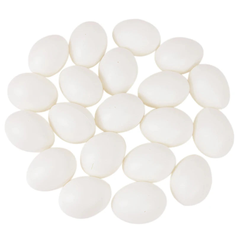 10/20pcs Simulation Plastic Egg DIY Painting Craft Easter Party Home Decoration Farm Nest Eggs Children Educational Toy Gift