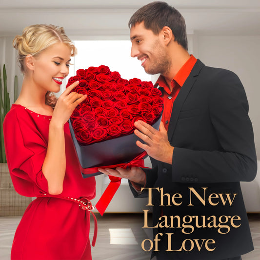 24Pcs Artificial Rose Bouquet Heart Shape Rose Gift Box 100 Languages I Love You Necklace Eternal Roses Christmas Gifts for Her