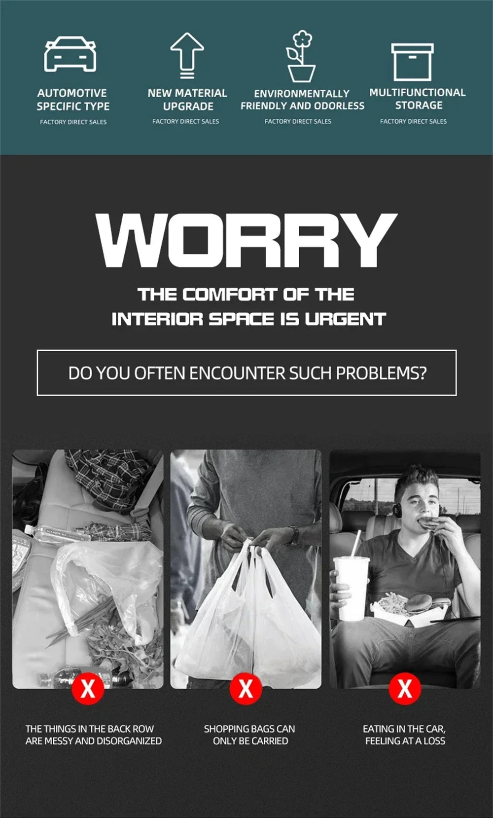 Multi-functional Car Seat Storage Bag