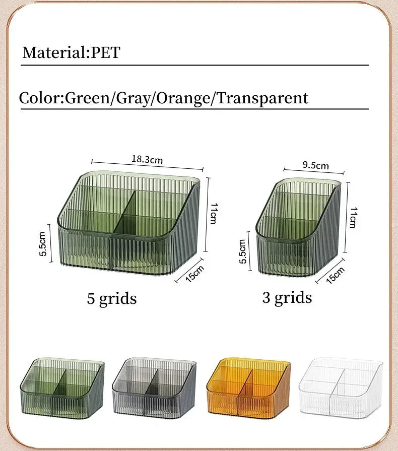 Plastic Makeup Bathroom Storage Box Cosmetic Organizer Desktop Make Up Jewelry Storage Case Sundries Table Container Organizer