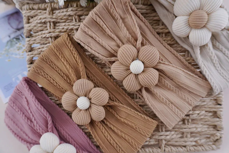 Cute Baby Headbands Flower Floral Elastic Soft Newborn Headbands For Baby Girl Children Turban Infant Kids Hair Accessories