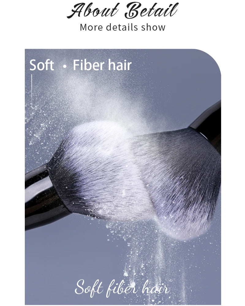 1Pc Wood Handle Blusher Brush Soft Hair Setting Powder Brushing Professional Large Foundation Face Multi Functional Makeup Tool