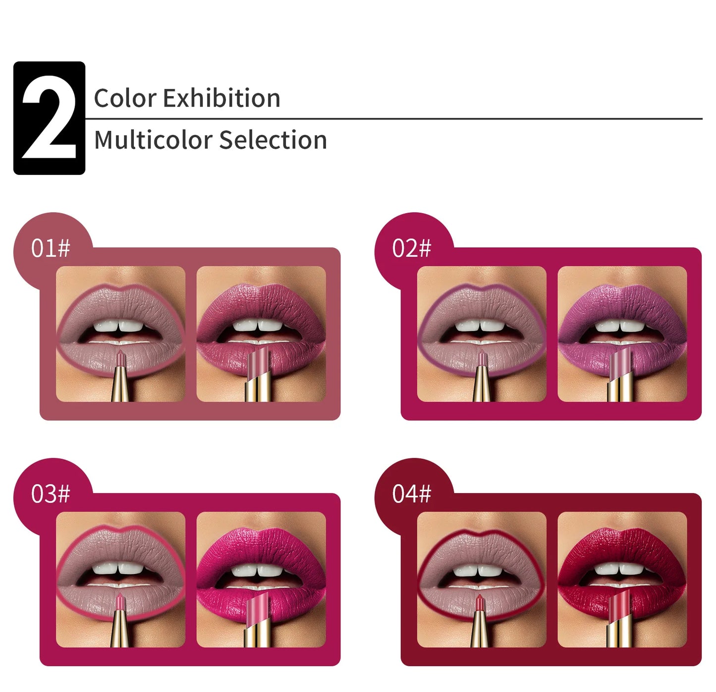 2 In 1 Lip Liner Pencil Matte Lipstick lip liner Long lasting waterproof Makeup For Lip & Eyes Cosmetics Beauty Make up