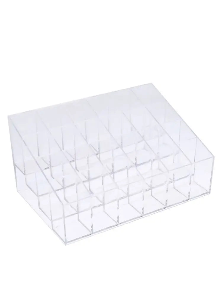 1PC 24 Grids Lipstick Display Stand Makeup Lip Gloss Holder Transparent Cosmetic Storage Display Rack Make Up Tools