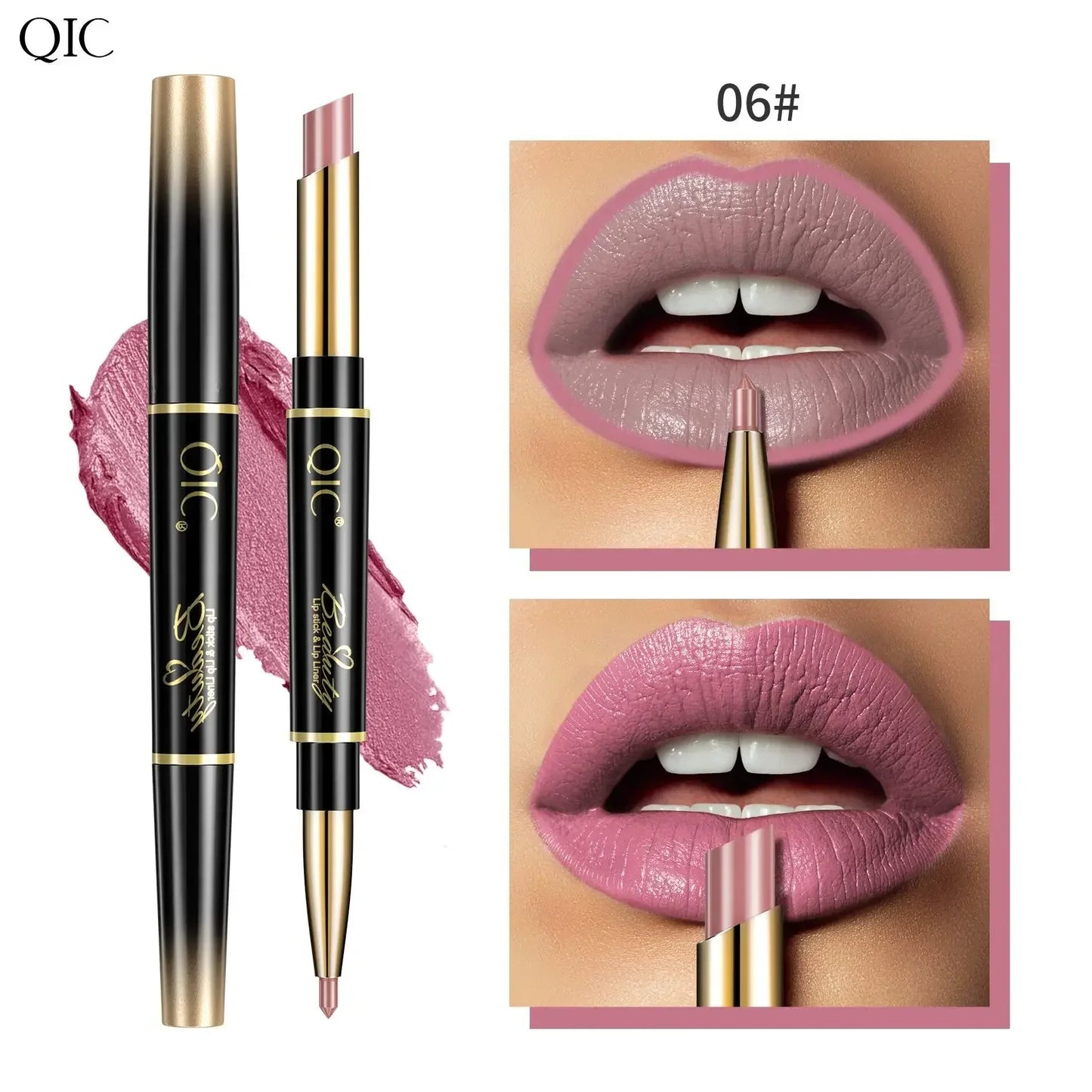 2 In 1 Lip Liner Pencil Matte Lipstick lip liner Long lasting waterproof Makeup For Lip & Eyes Cosmetics Beauty Make up