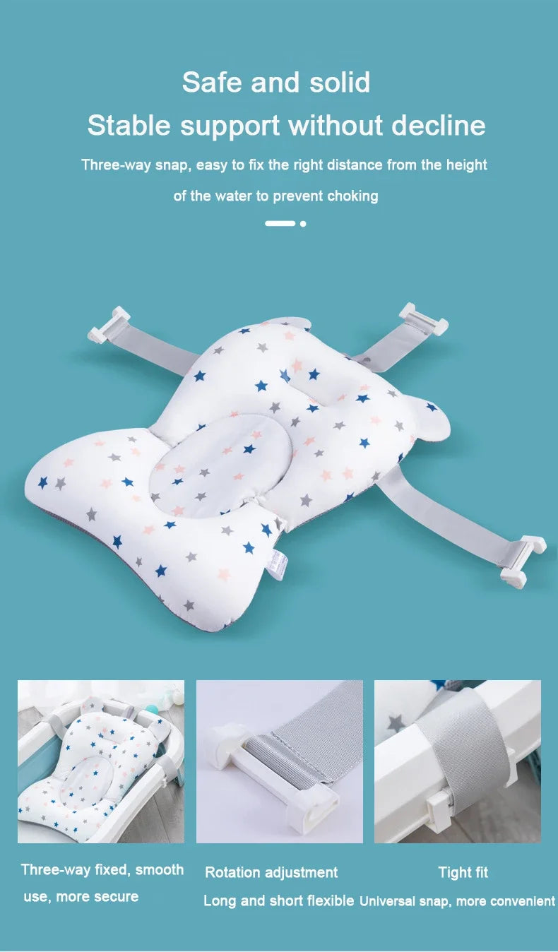 Children Shower Air Cushion Bed Newborn Baby Security Bath Seat Infant Baby Bath Tub Pad Portable Baby Non-Slip Bathtub Mat
