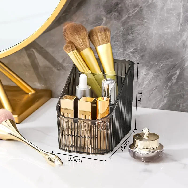 Plastic Makeup Bathroom Storage Box Cosmetic Organizer Desktop Make Up Jewelry Storage Case Sundries Table Container Organizer