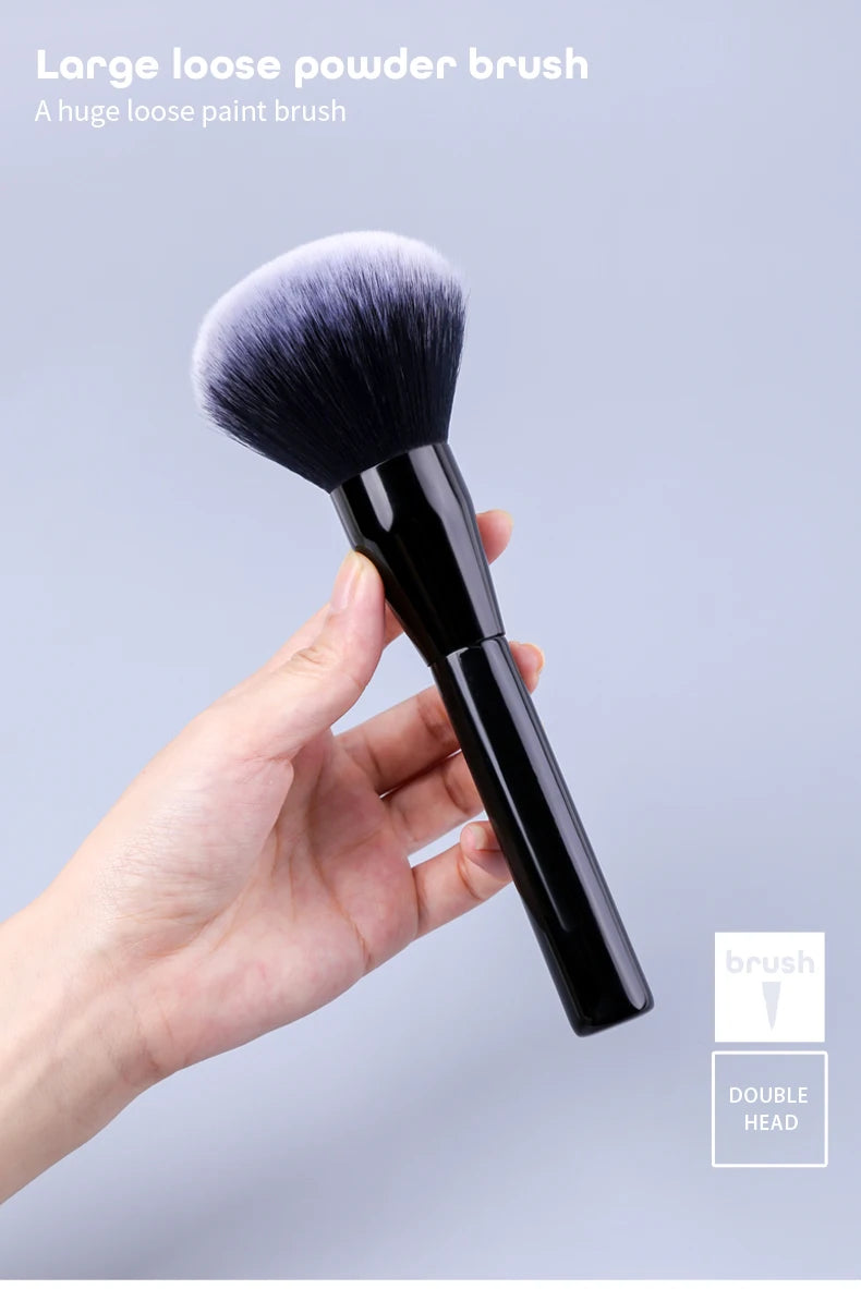 1Pc Wood Handle Blusher Brush Soft Hair Setting Powder Brushing Professional Large Foundation Face Multi Functional Makeup Tool
