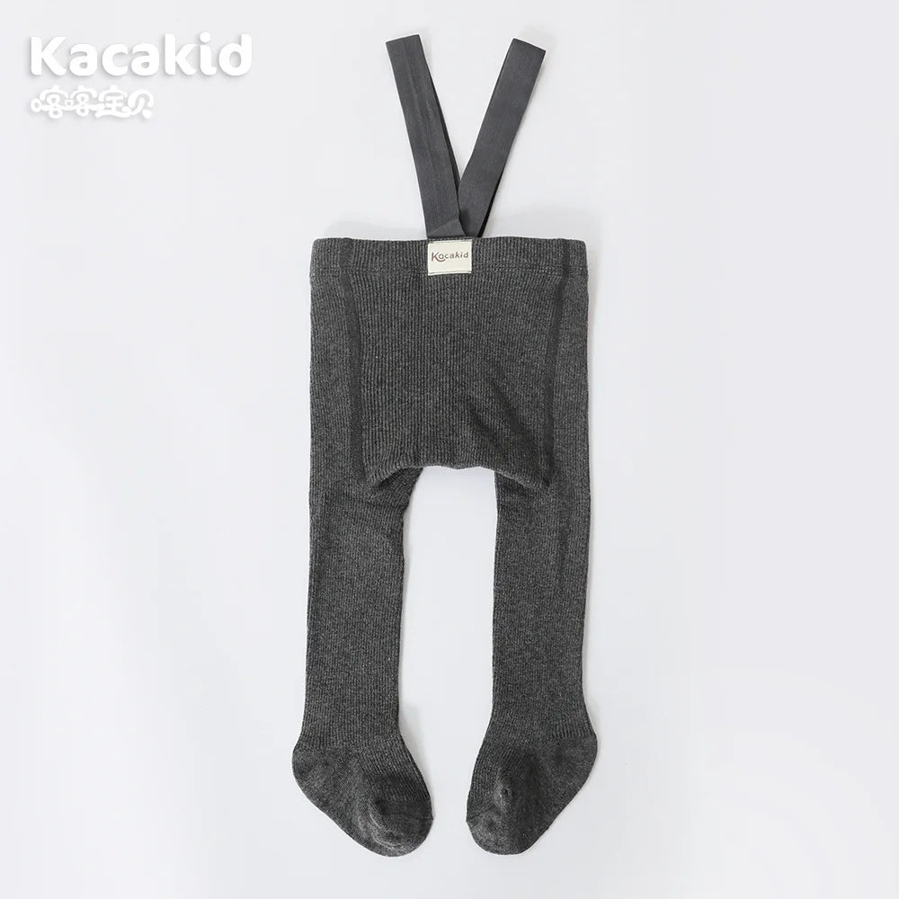 Xmas Baby Girl Boy Stocking 0-24M Infant Toddler Knit Tights Newborn Suspender Tights Pantyhose Solid High Waist Overall Legging