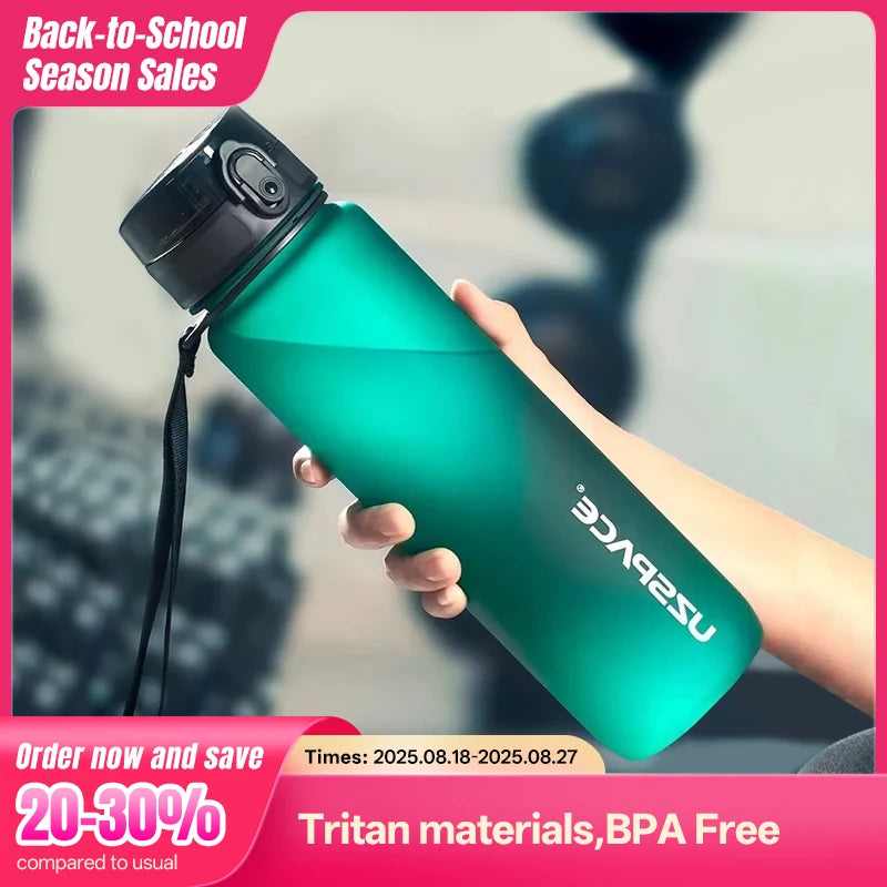 UZ Sport Water Bottles BPA Free Portable Leakproof Shaker Bottle Tritan Plastic Drinkware Camping Gym Fitness Jug 500/800/1000ML