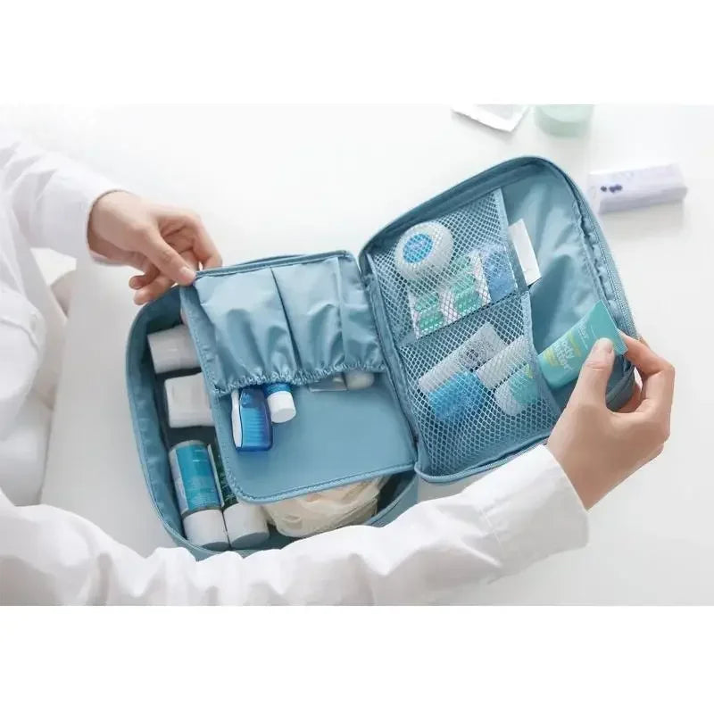 High Capacity Portable Girl Travel Makeup Bag Women's Make up Bag Toiletries Organizer Waterproof Oxford Female Storage Cosmetic