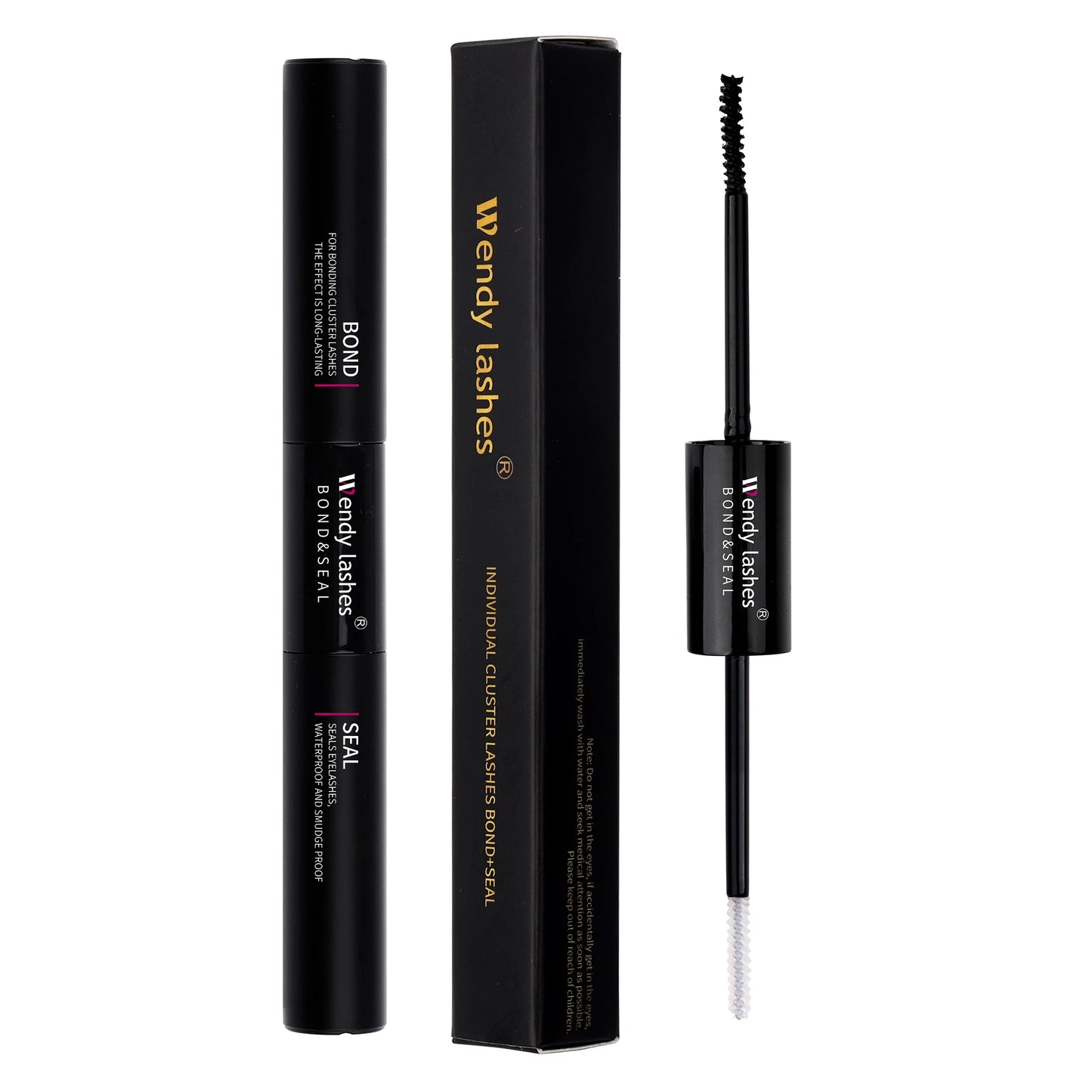 Wendy Lashes Cluster Lash Glue Long Lasting Grafting Lashes Dark-Black Waterproof Quick Drying Make Up Eyelash Glue 10ml
