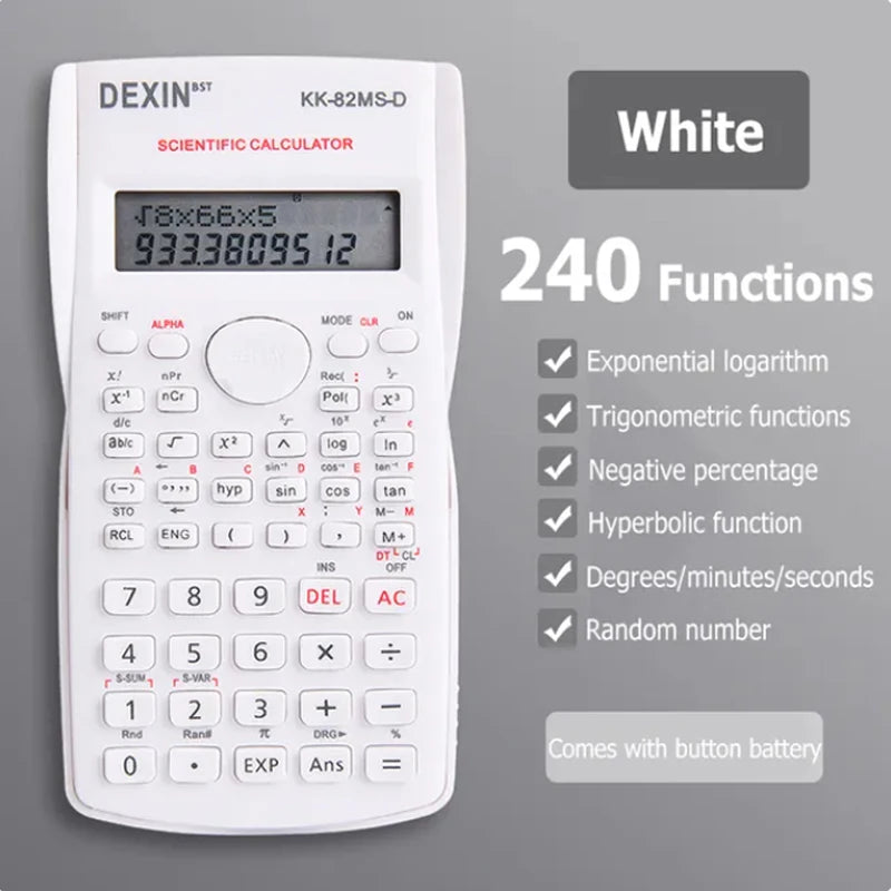 Multifunctional Scientific Calculator, Student, Simple, Portable, Big Screen Function, Stationery, School, Office Supplies