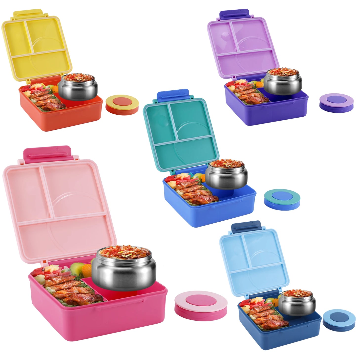 Four-Grid Lunch Box With Insulated Soup, For Teenagers And Workers At School, Canteen, Back School