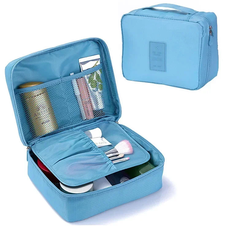 High Capacity Portable Girl Travel Makeup Bag Women's Make up Bag Toiletries Organizer Waterproof Oxford Female Storage Cosmetic