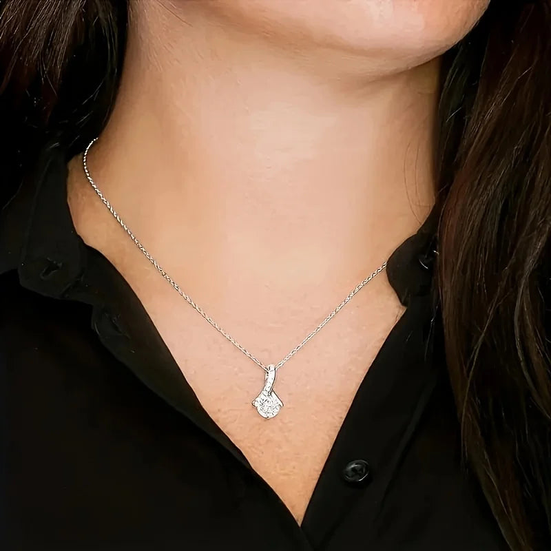 Zirconia Decor Pendant Necklace