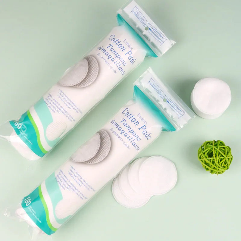 100Pcs/bag Make Up Cosmetic Cotton Wipe Pads Nail Art Cleaning Pads Soft Supplies Facial Cotton Makeup Daily Remover Tool