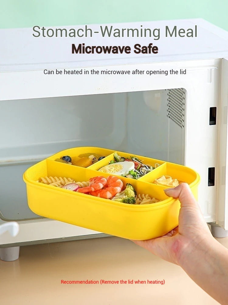 ICE Pack Bento Box Sauce Separation Fresh Sala Box ICE Lunch Box Leak-proof Picnic With Fork&Spoon For Kids School Office