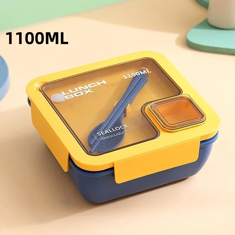 1pcs Lunch Box Portable Lunch Bags for Children School Office Bento Box with Tableware  Complete Kit Microwavable Heating