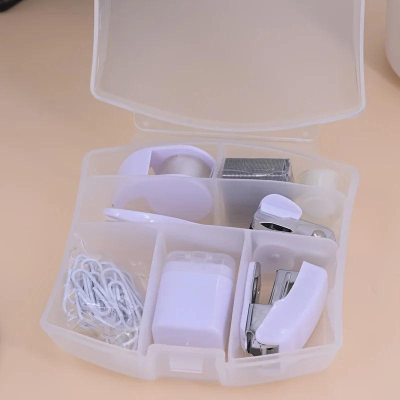 Mini Office Stationery Set Bring Back Snap Staples and Tape Portable Student Office Gift Essential Stationery for Students
