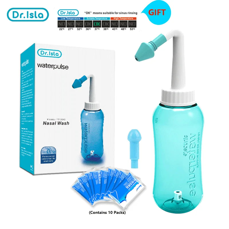 Dr.isla 300ML Nose Wash Cleaner Nasal Irrigator Rinse Bottle Nose Protector Avoid Allergic Rhinitis Adults Children Neti Pot