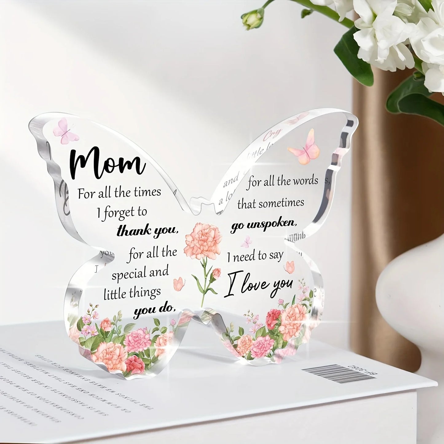 Gifts for Mom, Delicate Mom Birthday Gifts from Daughter Son, Moms Birthday Gift Ideas - Butterfly Acrylic Decorations