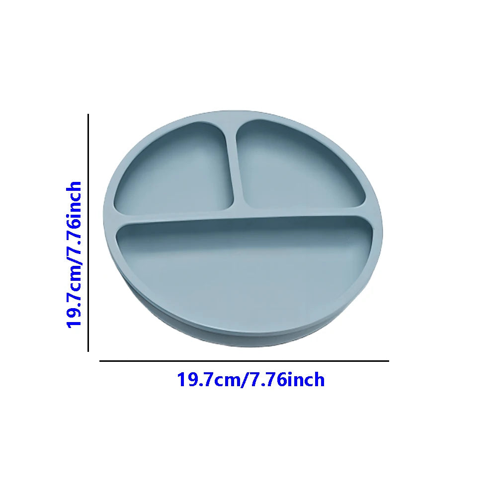 Silicone Tableware Children's Dinner Plate Separate Dinner Plate Auxiliary Food Training Tableware Set Snack Bowl